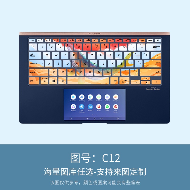 Film Pelindung Debu Keyboard Laptop Motif Kartun Bunga Untuk Asus U4300 U4300FN 14inci ZenBook U2 U4300 ZenBook 14 UX433 Deluxe14 X (2019) U14F (500S