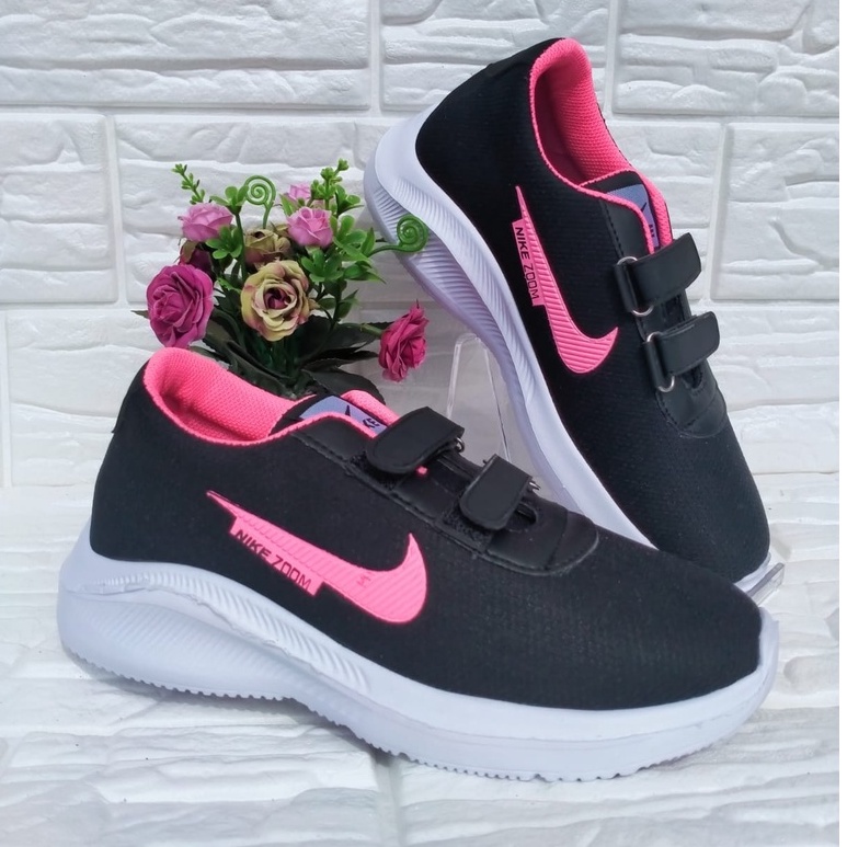 DISKON!!! sepatu /sepatu anak/sepatu sekolah/sepatu sneakers/sepatu anak laki laki/sepatu terbaru/fashion anak warna hitam pink kasual kid velkro