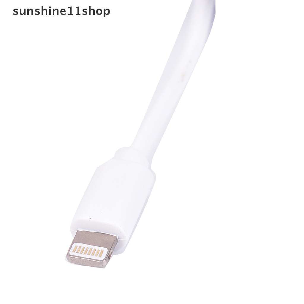 Sho Kabel Charger Lightning Mini Pendek 22cm 8 Pin USB Untuk iPhone 5s 5c 6 6s SE 7 Plus