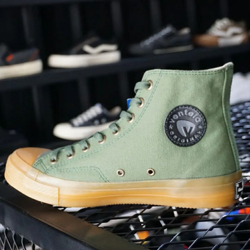 SEPATU VENTELA | VENTELA SHOES GUM HIGH (BTS) ARMY GREEN GUM ORIGINAL