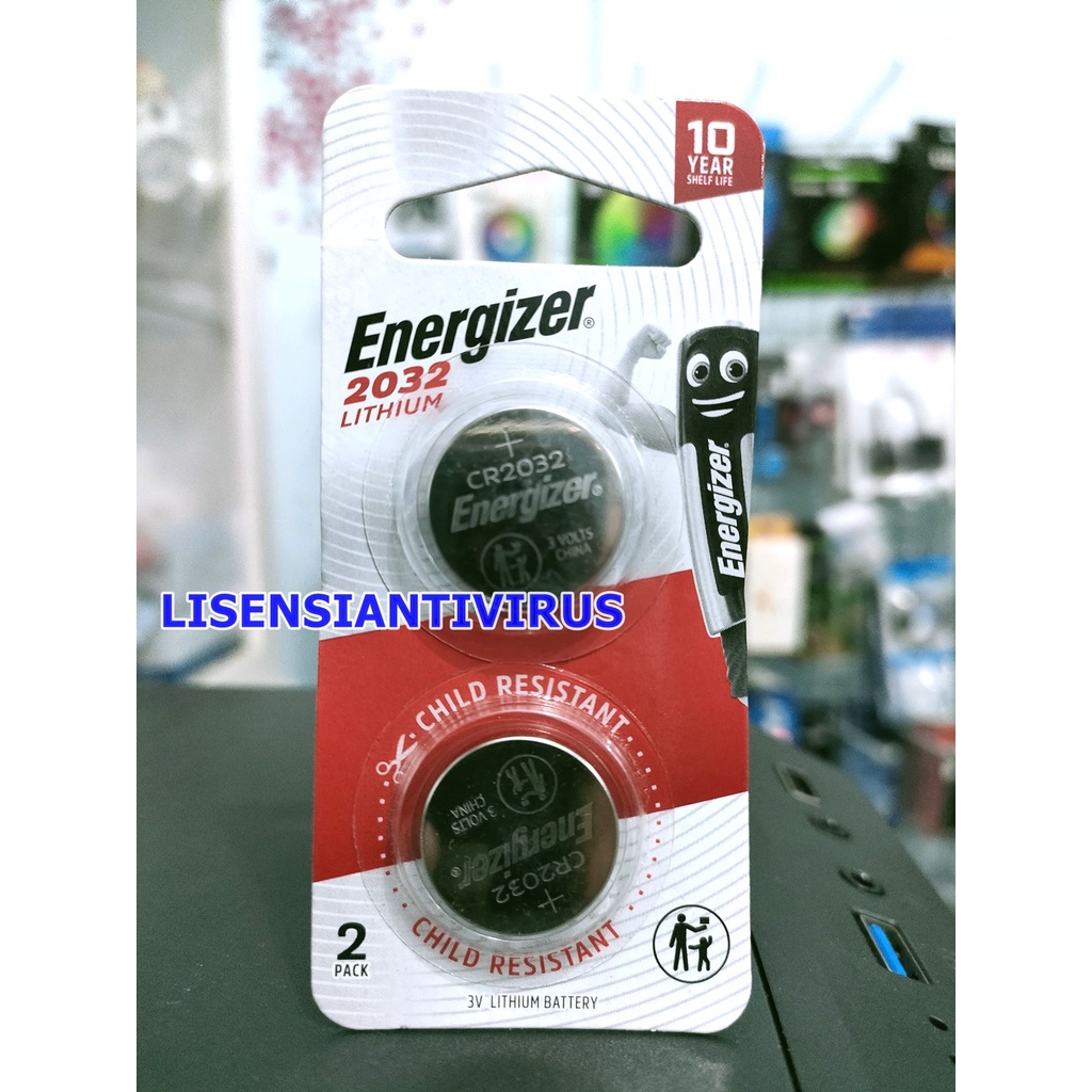 Batrai Baterai Battery Lithium Energizer ECR 2032 CR2032 BP2 3V