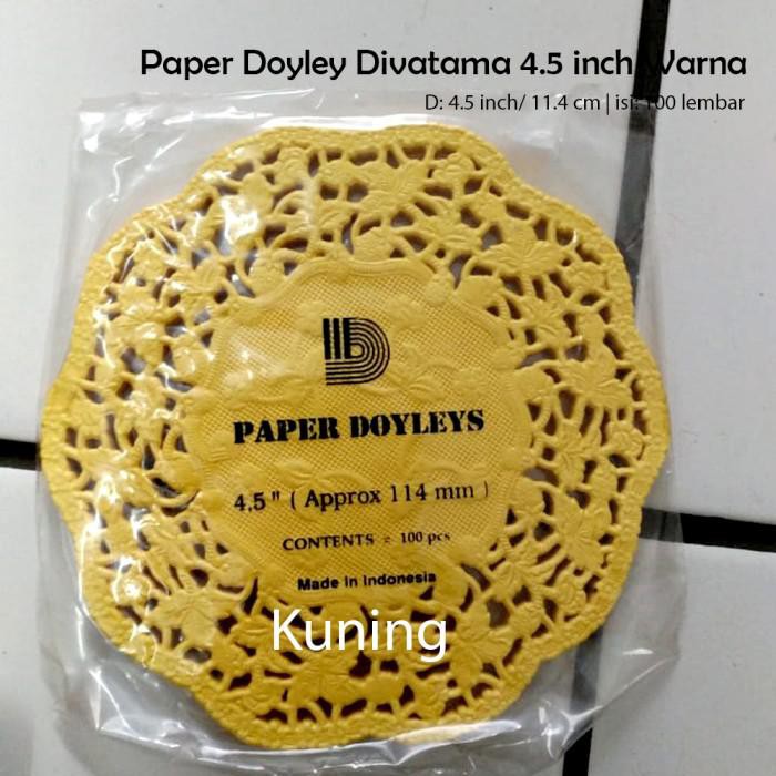 

Goodie Bag / Paper Doyley Divatama 4.5 Inch Warna - Kuning Berkualitas
