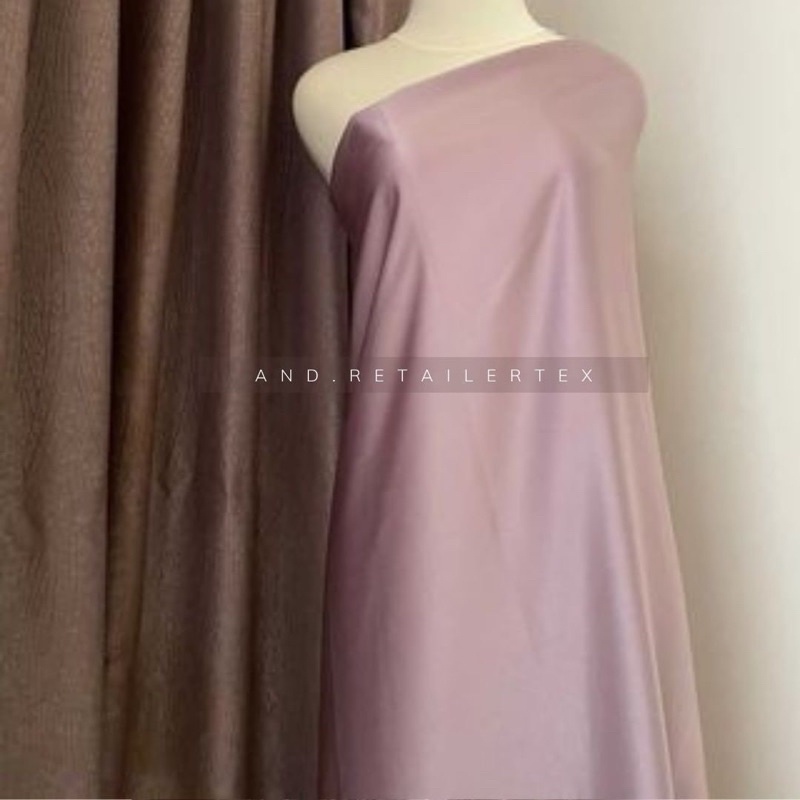 Kain Satin Maxmara Pure Silk Original warna Lavender