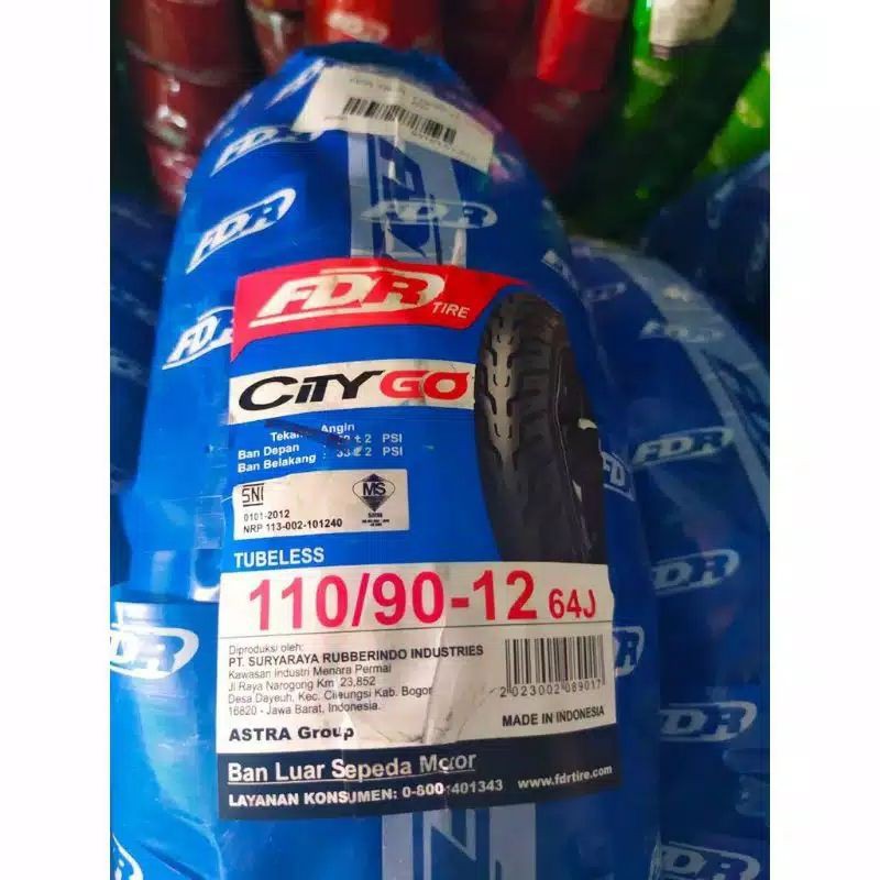 ban fdr citygo 110/90-12 honda scopy dan yamaha freego