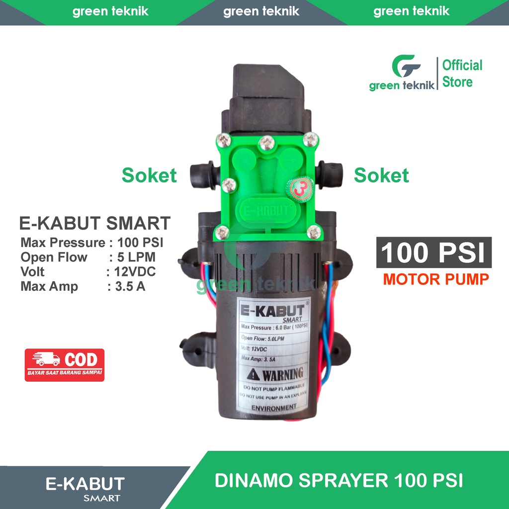 Dinamo Pump Tangki Sprayer E-Kabut Smart 100 PSI