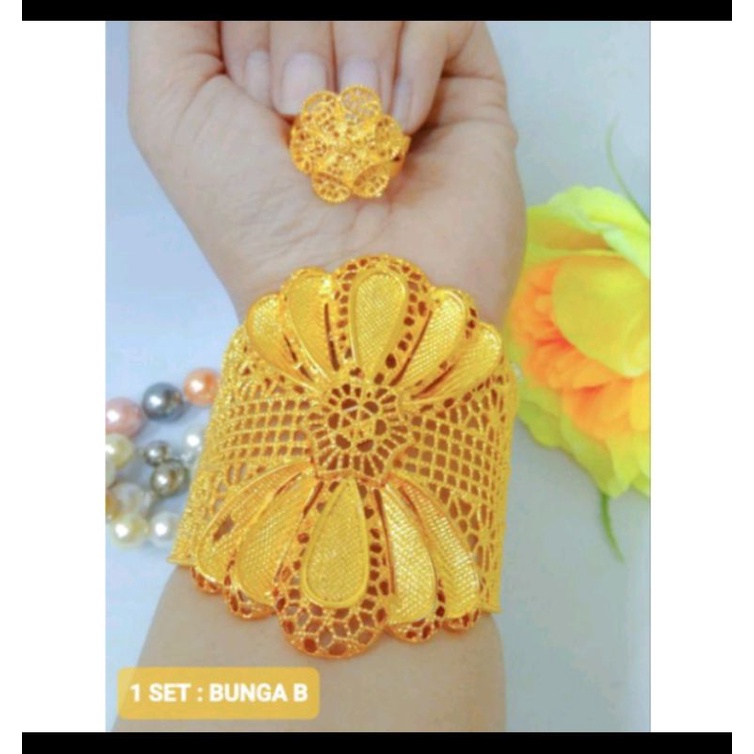 gelang Kendari +cincin lapis emas