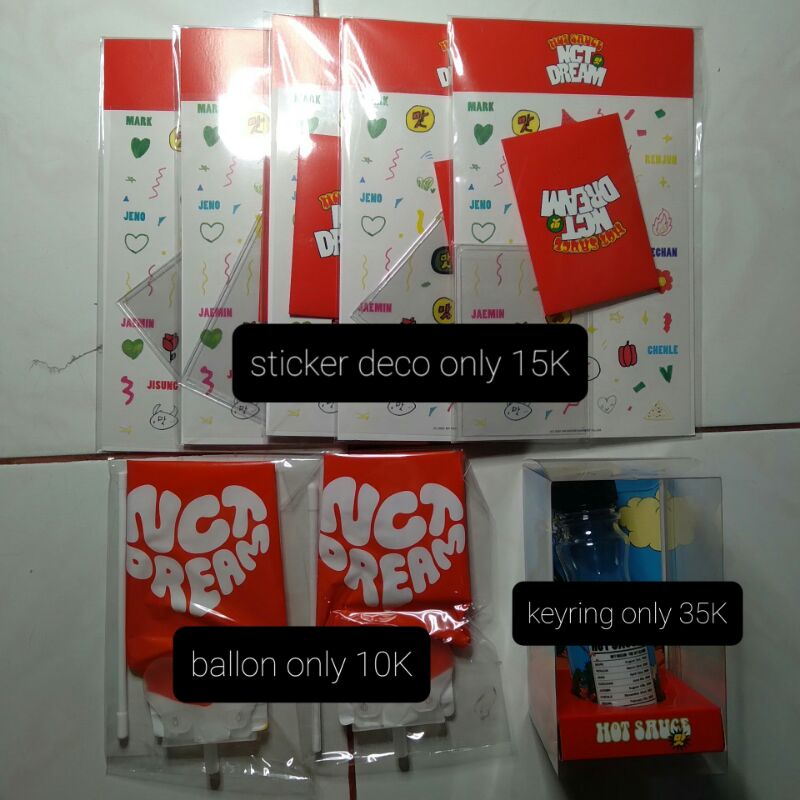 [Ready Merch Hot Sauce & Hello Future NCT Dream (Keyring, Ballon, Sticker Deco Only)