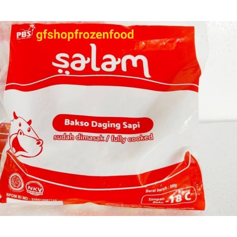 Jual Salam Bakso Sapi 500g Isi 50biji Bakso Sapi Frozen Food