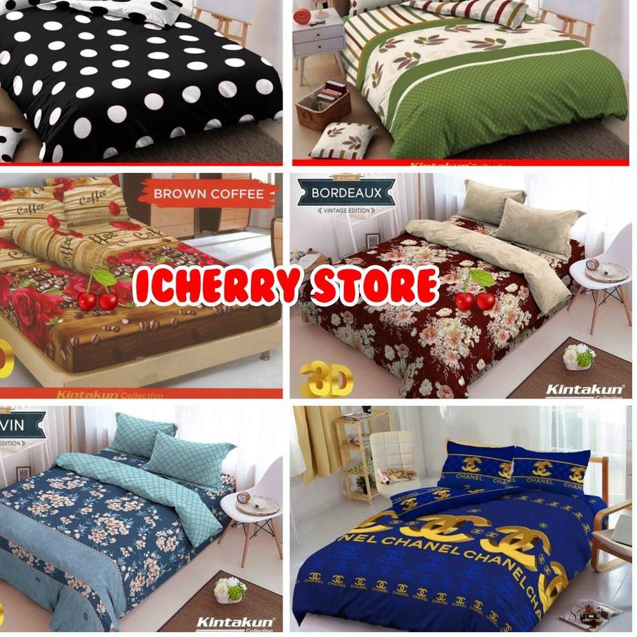 Tren Kekinian>$$bgs-780   Sprei Kintakun Dluxe 100 120, 160, 180 - Brooklyn, Brown Coffee, Bordeaux,