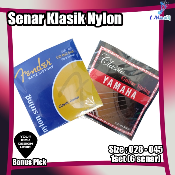 Lokal Senar Gitar Nilon Klasik Yamaha | Original Classic Nylon Guitar Strings