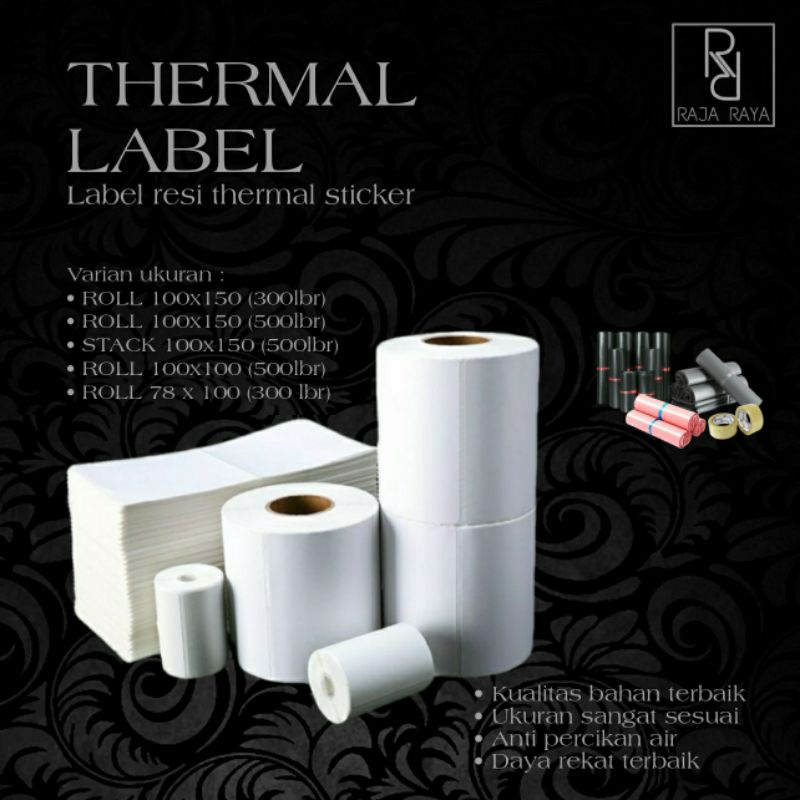

[⚜️RR⚜️] THERMAL LABEL STICKER/ KERTAS RESI LABEL THERMAL (UKURAN LENGKAP)