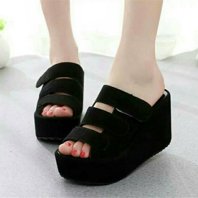 NunuLisaTan - Real Pic Wedges Terbaru Wanita Trendy STRIP 3