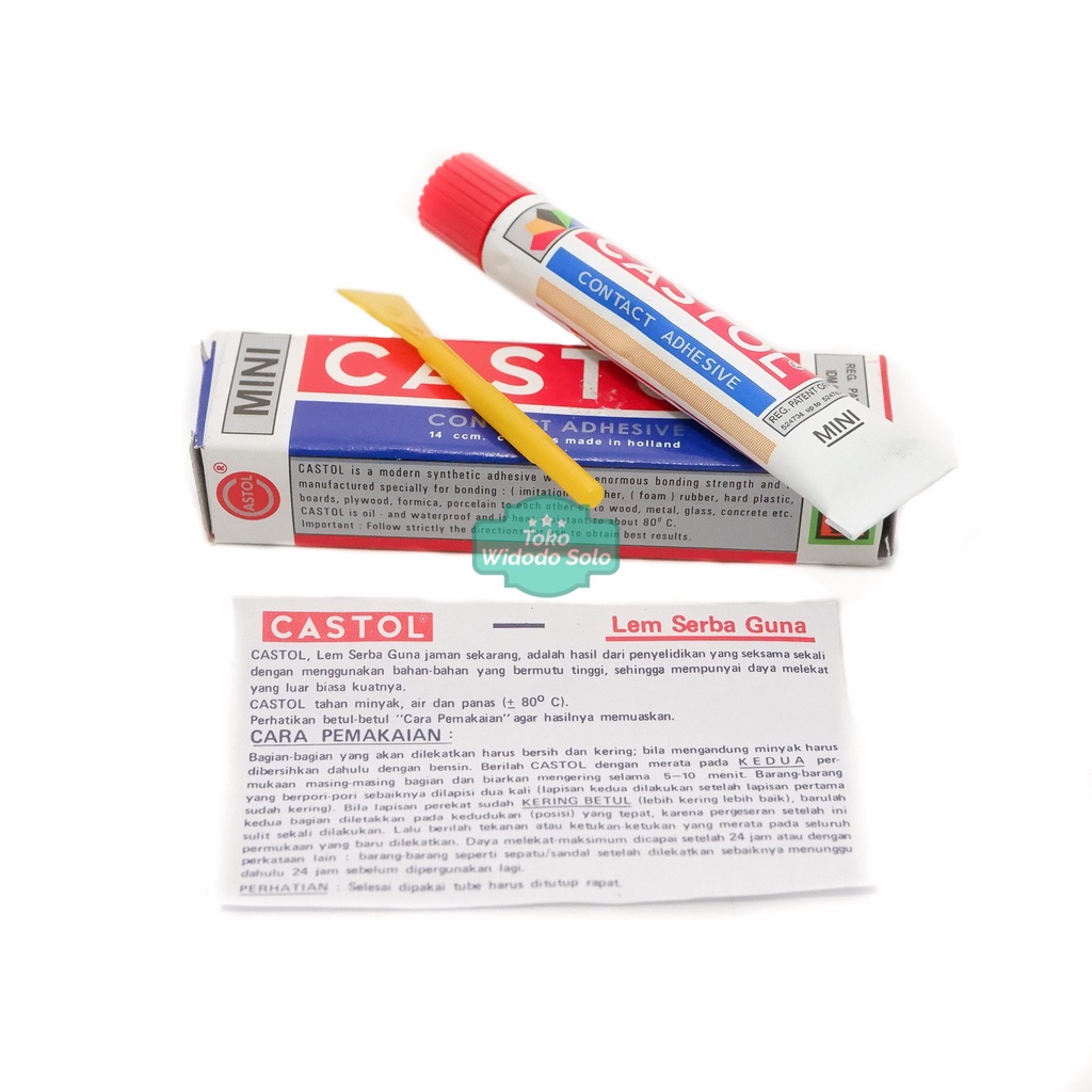 

Lem Castol Mini Contact Adhesive 14 cc Gram Kuning Tube - 1 Buah