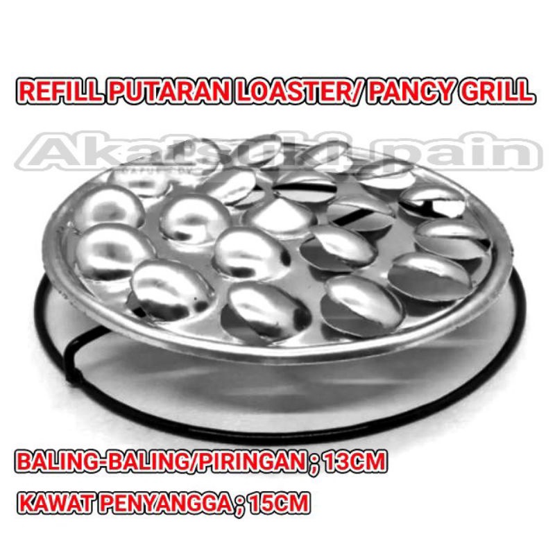 Square Grill Pan - 20Cm - Teflon Wajan Bbq Bakaran Sate Serbaguna Putaran Panggangan Sosis Per Set,