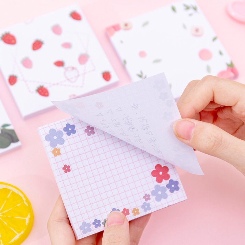 Winzige 80 Sheets Lovely Flower Sticky Note Memo Pad Desk Leave Messages DIY Planner-3