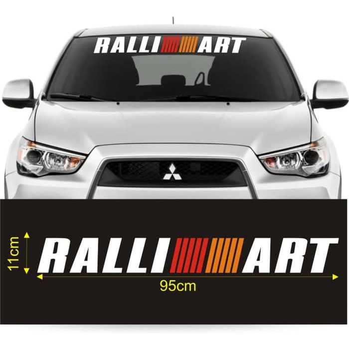 TERMURAH Cutting Sticker Mobil stiker Kaca Depan RALLY ART