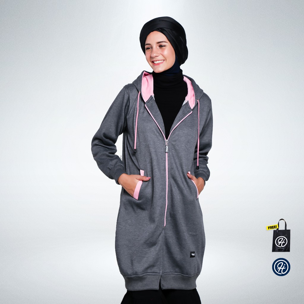 Hijacket® Basic Misty | Original | Jaket Hoodie Wanita Premium Fleece-2