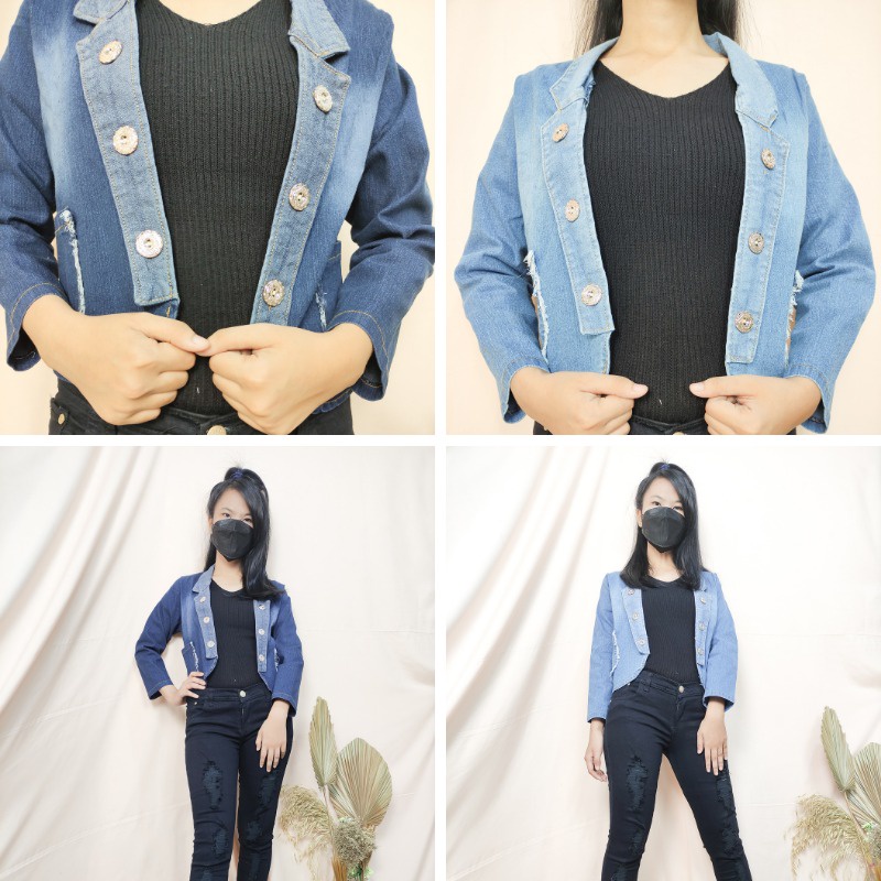 SB Collection Atasan Rania BlazerJumbo Outer Jeans Wanita