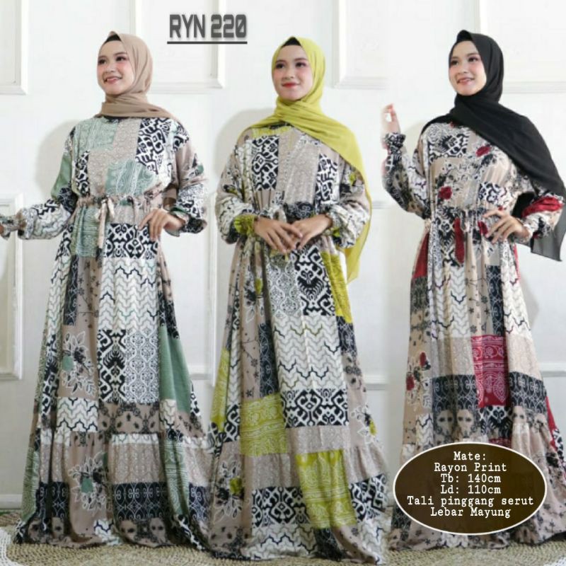 Zahra homedress gamis rayon bangkok ryn220