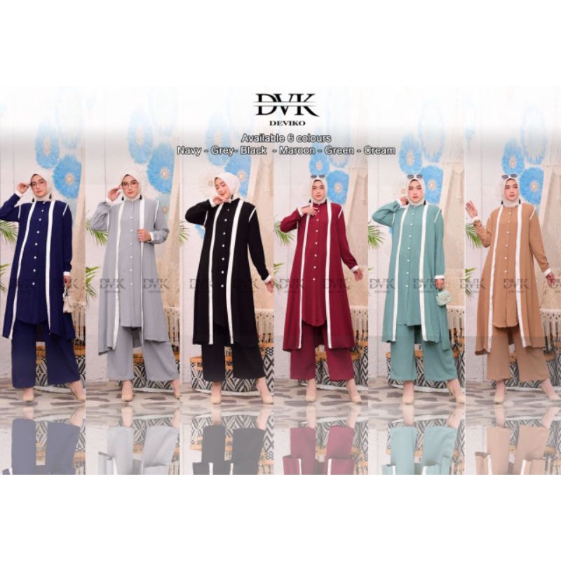 Setelan Deviko Qiara Cardi Terbaru / Oneset Deviko