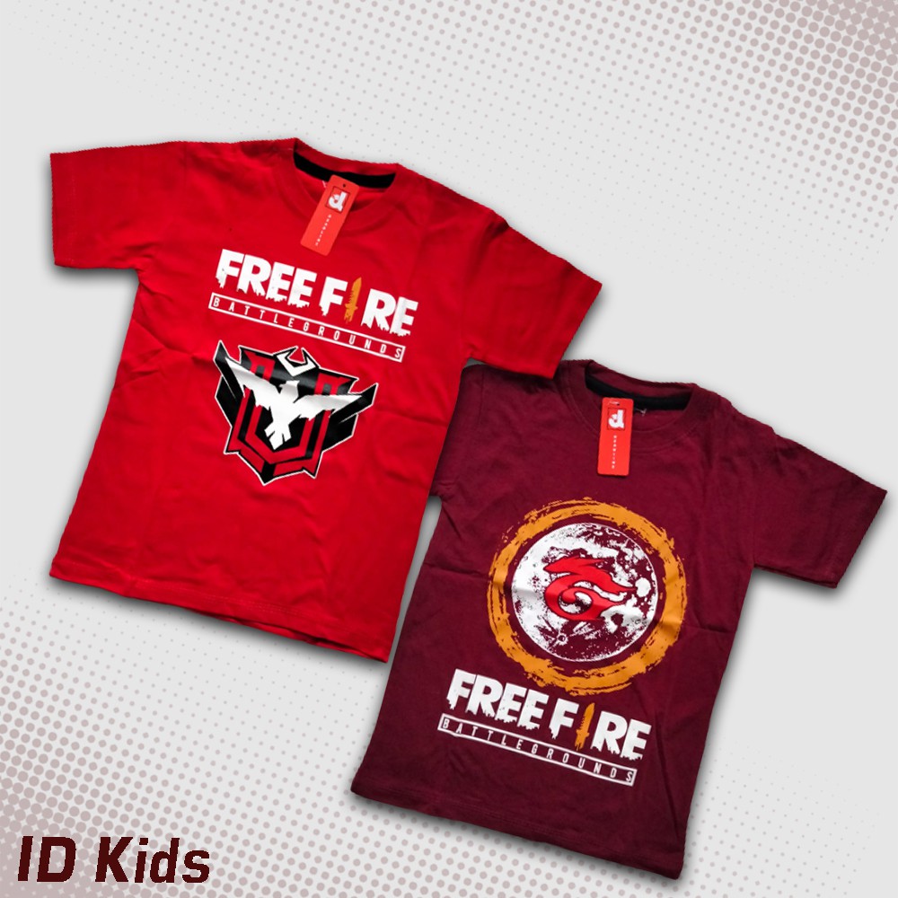 Kaos Anak Gamer Free Fire FF