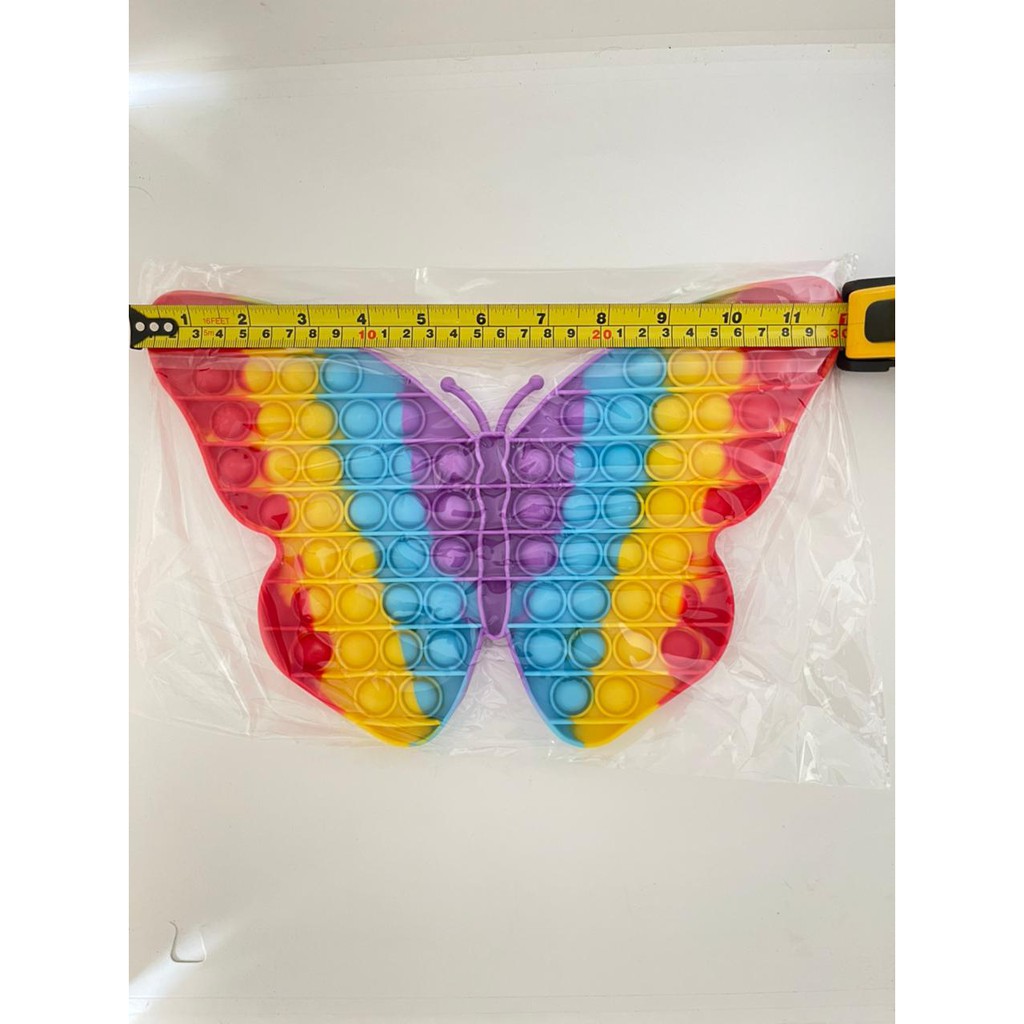 Fidget Toys Push POP IT / POPIT Mainan Anak Penghilang Stress Relieve Pop it Rainbow-Butterfly 30CM