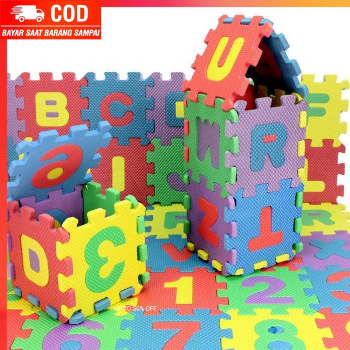 (100% BARANG ORI) Puzzle Foam Aplhabet &amp; Angka 36PCS