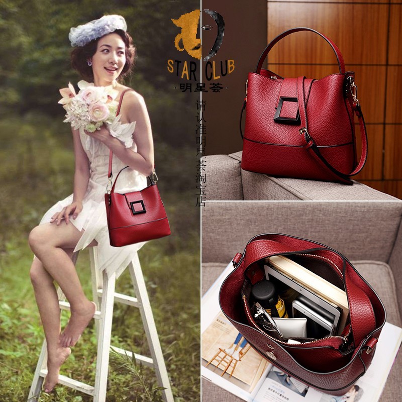 NEW DESIGN KOREAN STYLE TAS SELEMPANG WANITA BAHAN KULIT SINTETIS SIMPEL ELEGAN