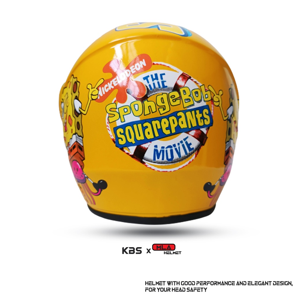 Helm Half Face Anak Junior KBS x MLA Motif SpongeBOB Untuk Usia Anak 3-7 tahun COD