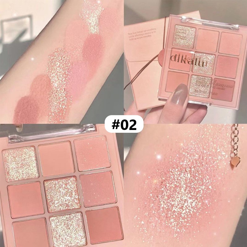 DIKALU DKL-901 EYESHADOW HIGHLIGHTER 9 COLORS BLOOMING-#02