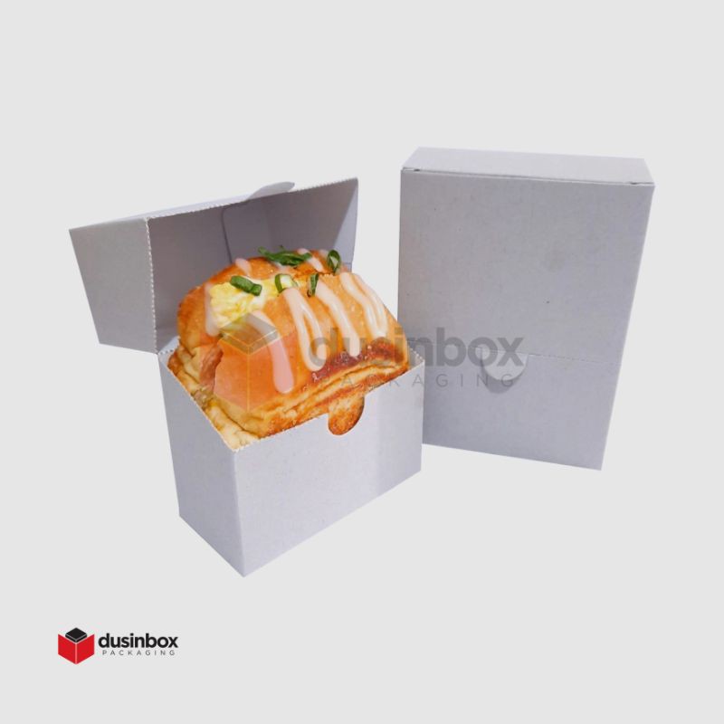 

Kotak Dus Box Toast Take Away Roti Bakar / Sandwich - Warna Abu-abu / Duplex (isi 100pcs)