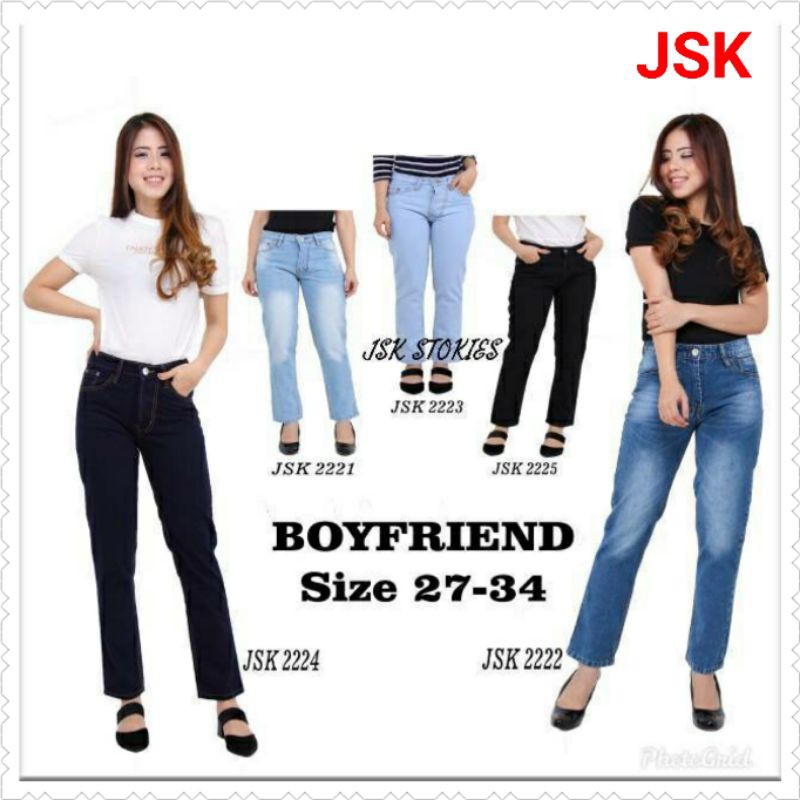 Celana Panjang Boyfriend Wanita Jeans