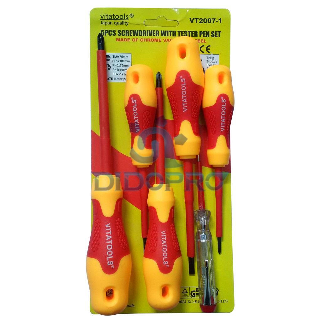 Obeng Listrik / Obeng Elektrik / Electric Screwdriver Set 6pcs Vitatools