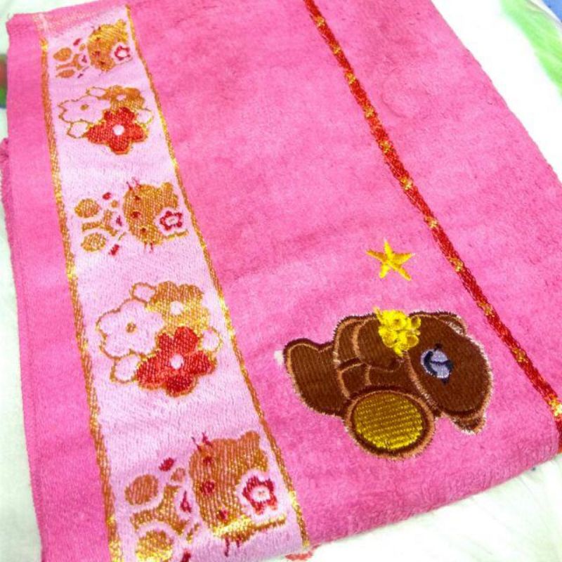 HANDUK MANDI ANAK KARAKTER BORDIR DOLPHIN  50x100CM-HANDUK BAYI-HANDUK ANAK TANGGUNG