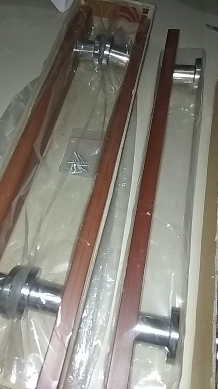 Handle Pintu Rumah Bulat 45 Cm Stainles Mahoni Full Transparan Mh Tarikan Pintu Gagang Kunci Pintu