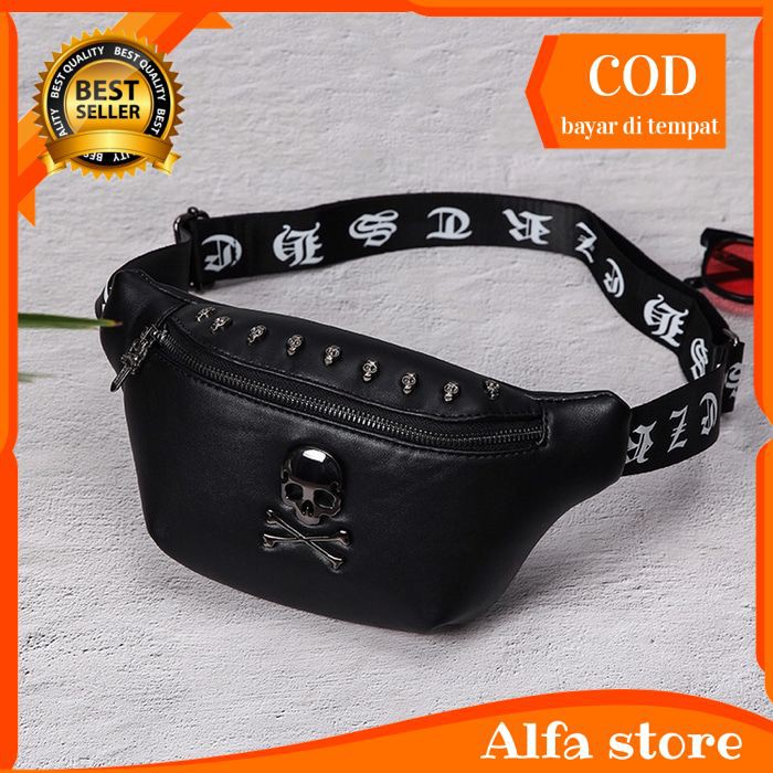 waistbag slingbag tas selempang kekinian kulit kecil pria dada kekinian cowok import keren sb133