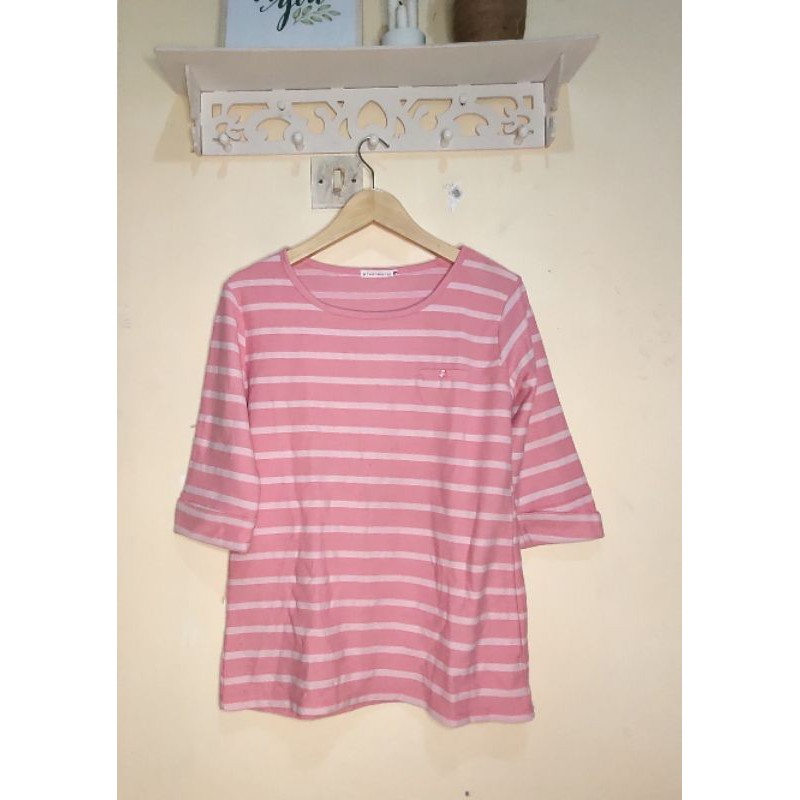 Baju Wanita Casual, Baju Polos Murah Warna Pink, Kaos Wanita Phenomenal Matahari Preloved