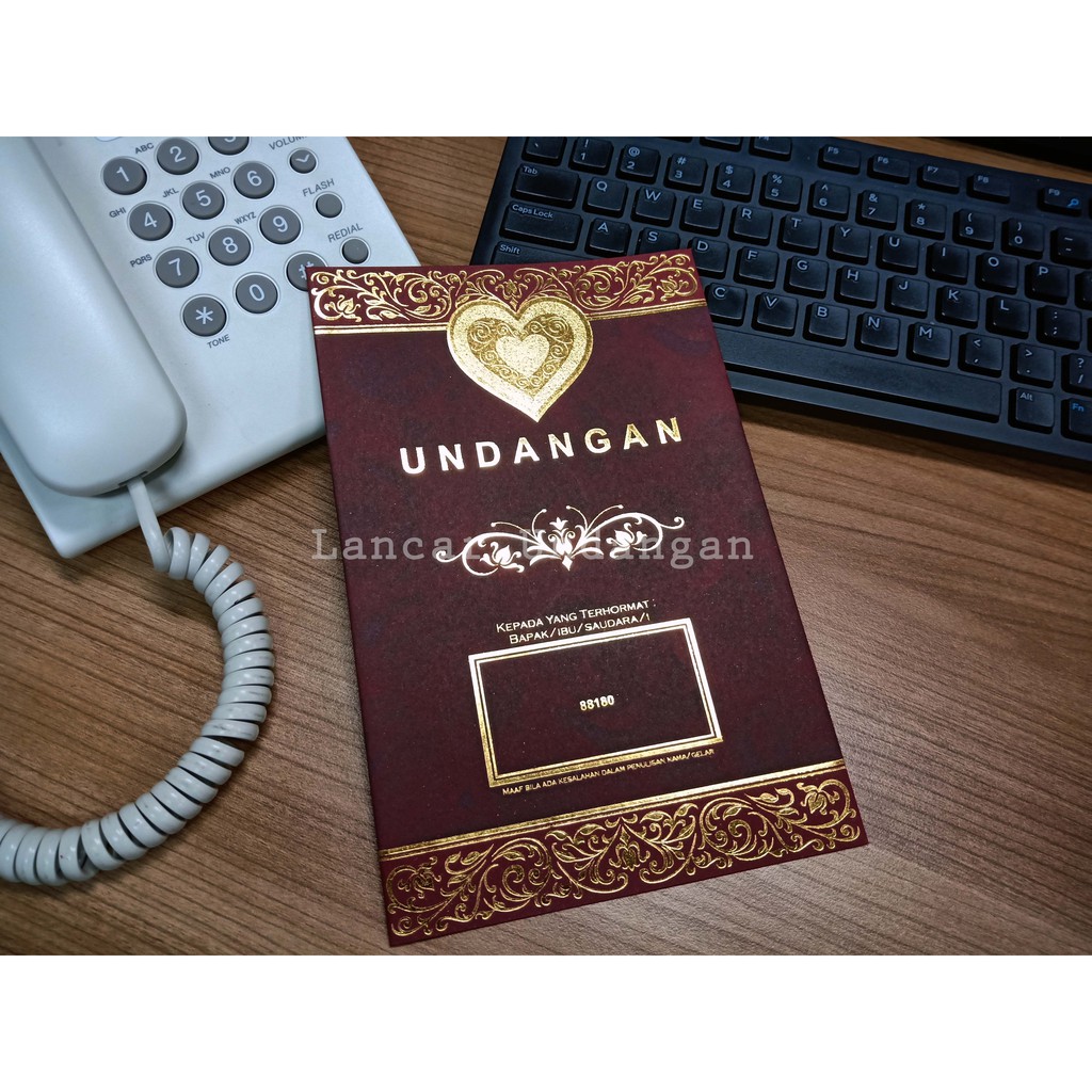 UNDANGAN PERNIKAHAN / UNDANGAN MEWAH / UNDANGAN BAGUS / ERBA 88180