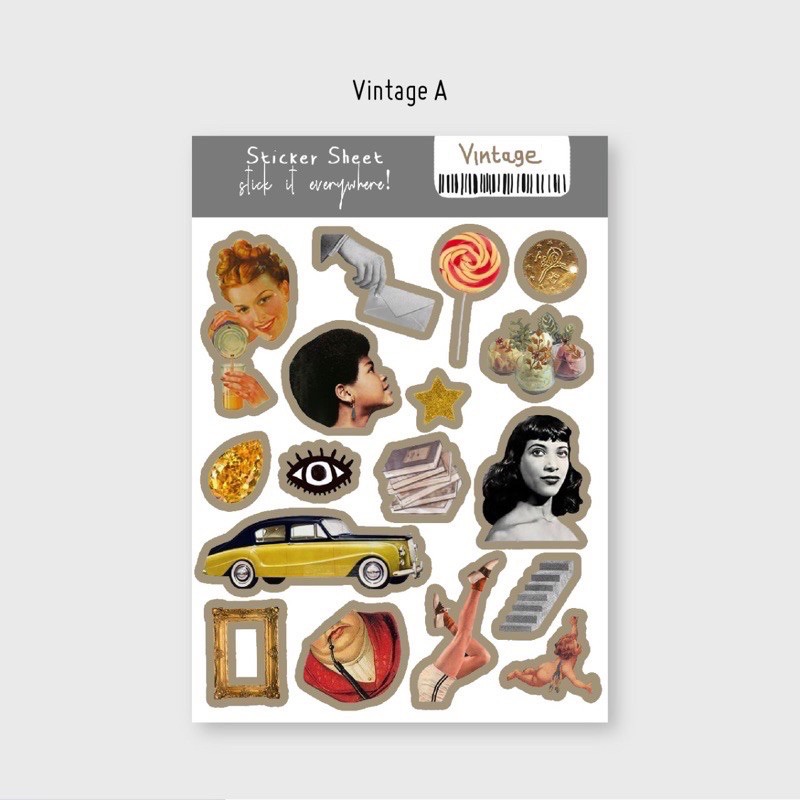 Vintage Sticker Sheet