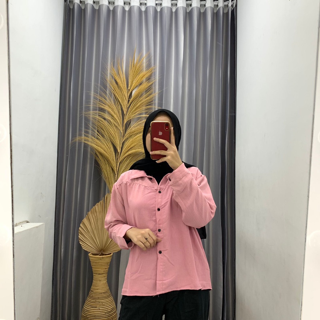 TERMURAHH!! Kemeja Eliza-kemeja oversize wanita-kemeja oversize-kemeja-atasan-kemeja tunik-kemeja tunik wanita-tunik-atasan-kemeja batwing-blouse batwing