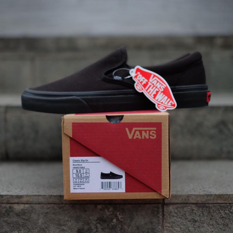 Vans slip on all black