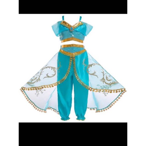 Kostum Princess Jasmine Disney Alladin Baju Pesta Dress Kado Anak