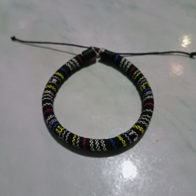 Gelang Tenun Etnik Songket Gelang khas Lombok Motif Unik Gelang Vintage Etnik Etnic Pendaki Gunung Pria Wanita-21
