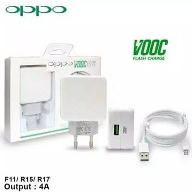 CHARGER OPPO ORIGINAL VOOC FAST CHARGING 4 AMPERE CABLE MICRO USB R15 R17