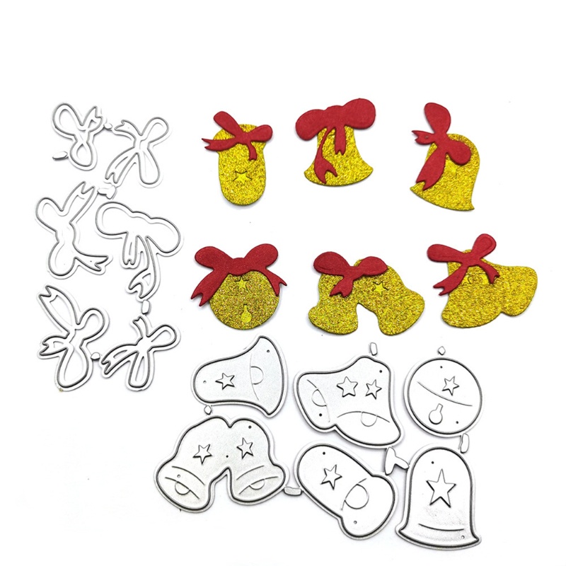 Cetakan Stensil Cutting Dies Motif Sarung Tangan Natal Bahan Metal Untuk Scrapbook / Craft DIY