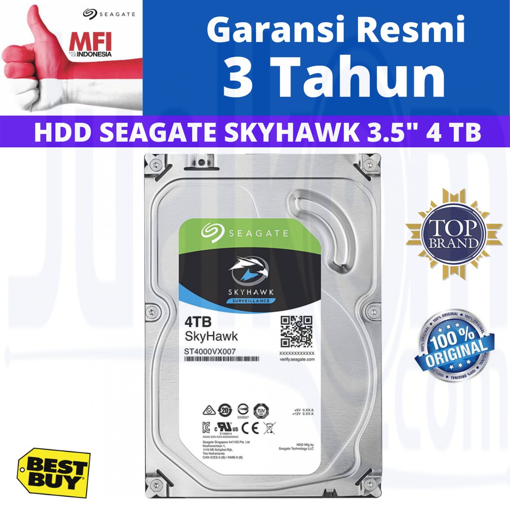 Seagate SkyHawk 4TB SATA 3.5&quot; Harddisk Surveillance CCTV