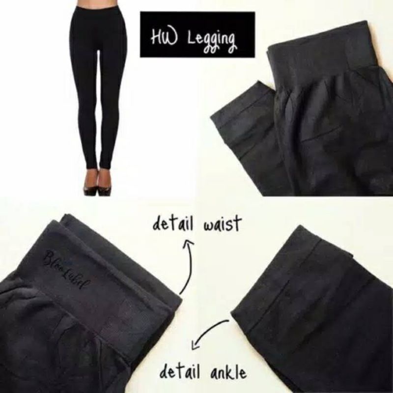 legging import polos tebal/legging import polos hitam /legging
