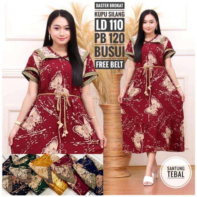 N2shoop Medan - Daster Arab renda kupu silang home dres batik