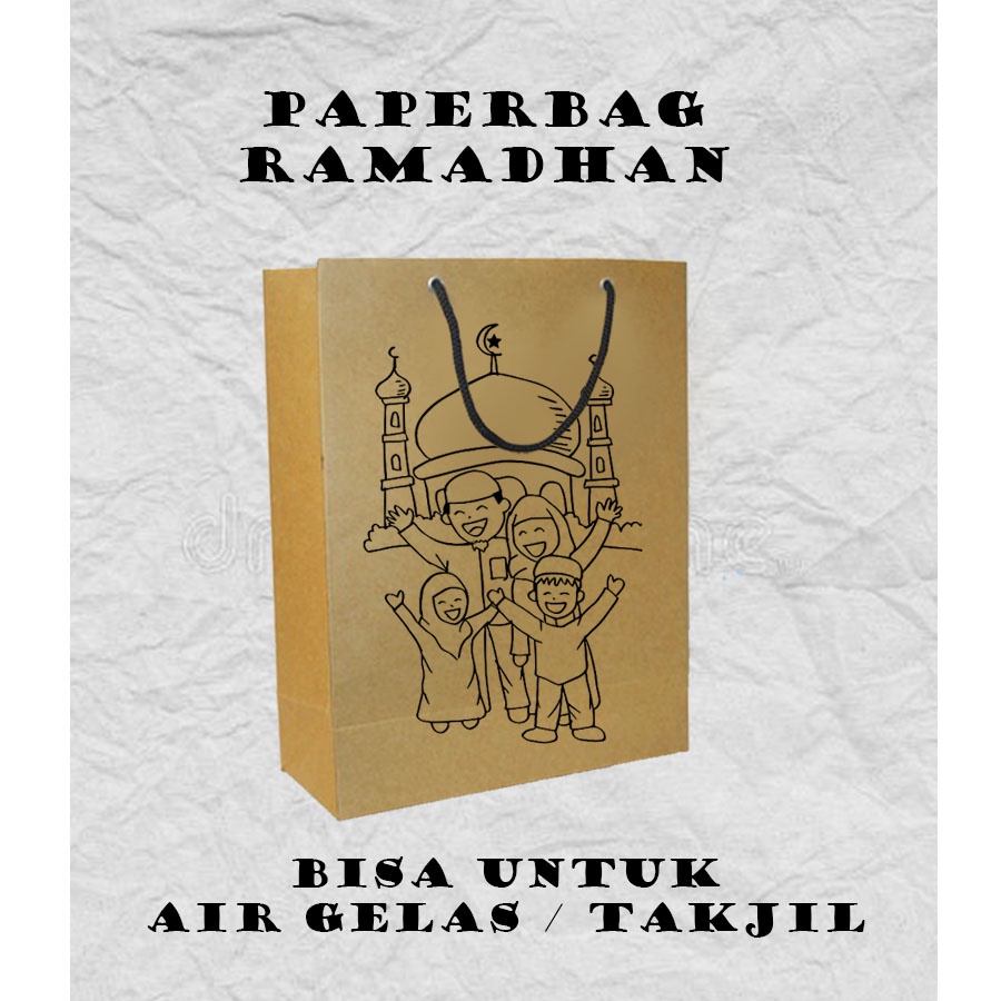 

(PAPER BAG EDISI RAMADHAN) Paper Bag Mini Kado Takjil 11x7x16 Cm Paper Bag Coklat Bebas Desain Murah / Papper Bag Kertas Sablon / Paper Bag Custom Murah