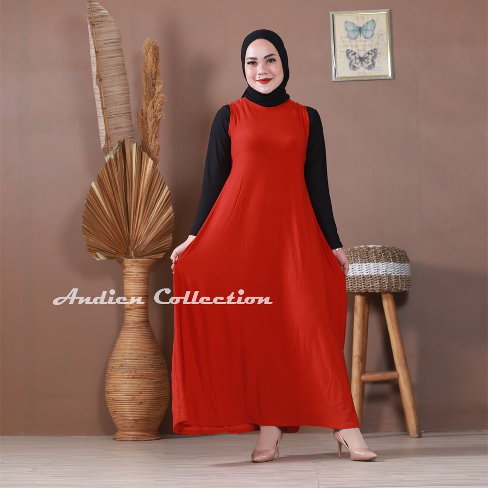 Gamis tanpa lengan /Daleman gamin/ Bahan jersey super (By Andien collection)